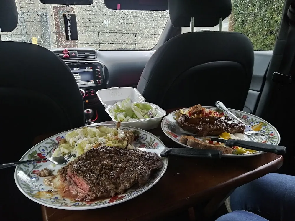Steak Dinner with Fully Loaded Baked Potato & Steak and Eggs with Hashbrowns